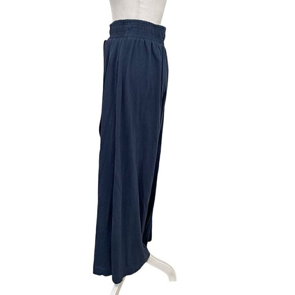 Free People Ultra-Wide Leg Pleated High Rise Pull-On Pants Blue size Small - Picture 5 of 9